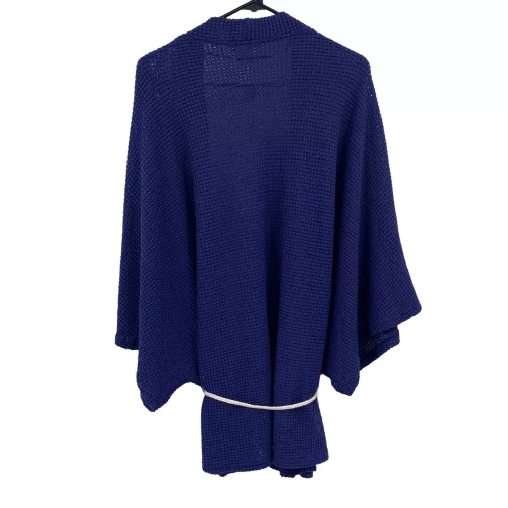 Free People Blue Waffle Knit Kimono Duster Topper - Picture 6 of 10